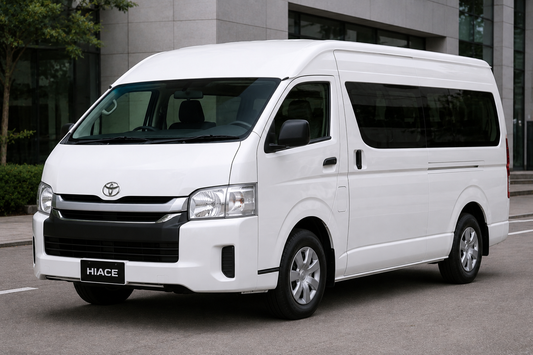 Toyota Hiace passenger van available for self-drive and chauffeur car rental in the Philippines.
