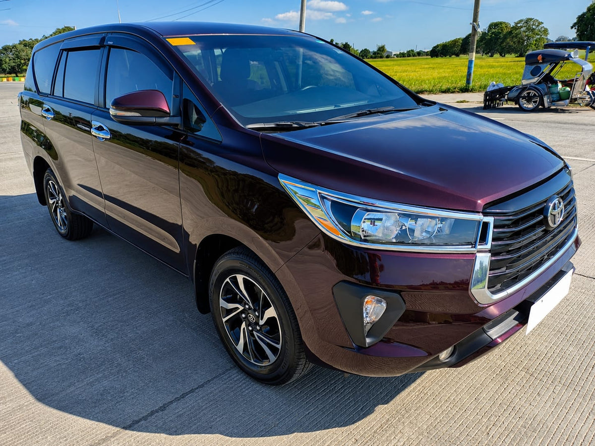 Toyota Innova 7-seater MPV available for self-drive and chauffeur car rental in the Philippines.